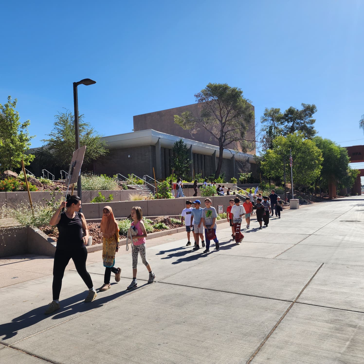Participants are starting the day with their instructors and heading to the STEM Lab!
